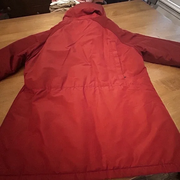 Vtg LL Bean Baxter State Parka Lined Jacket Coat Men's Size L Red Hooded USA